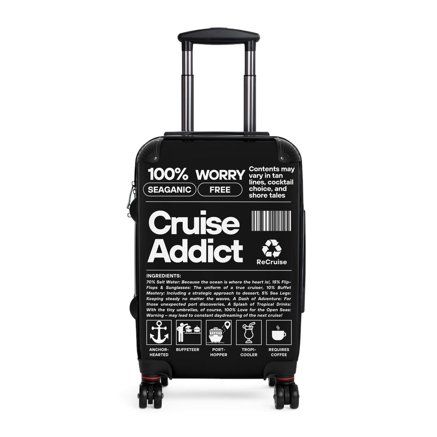 Cruise Addict Luggage, Travel Suitcase for Cruise Lovers