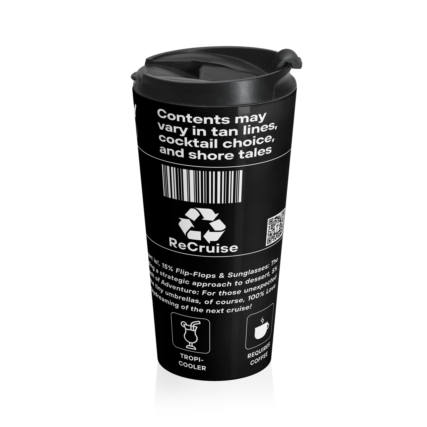 Cruise Addict Travel Mug - Stainless Steel, 15 oz, Insulated, Perfect for Coffee & Tea Lovers
