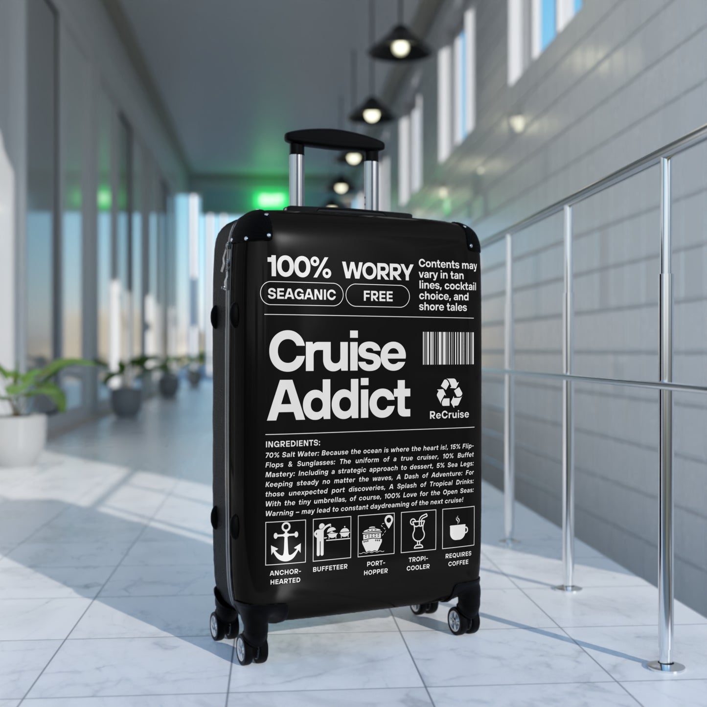Cruise Addict Luggage, Travel Suitcase for Cruise Lovers