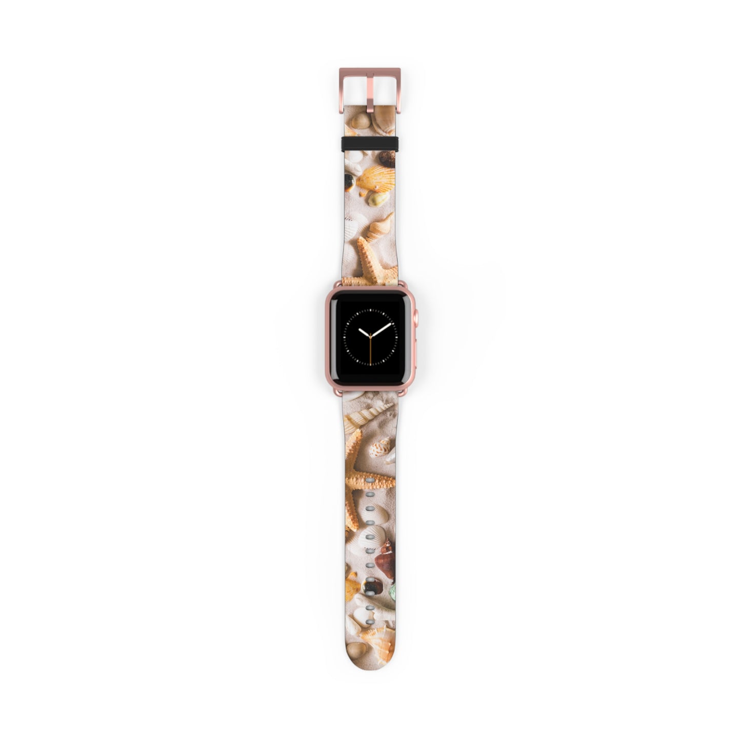 Seashells Striped Apple Watch Band – Nautical Style Strap for Ocean Lovers