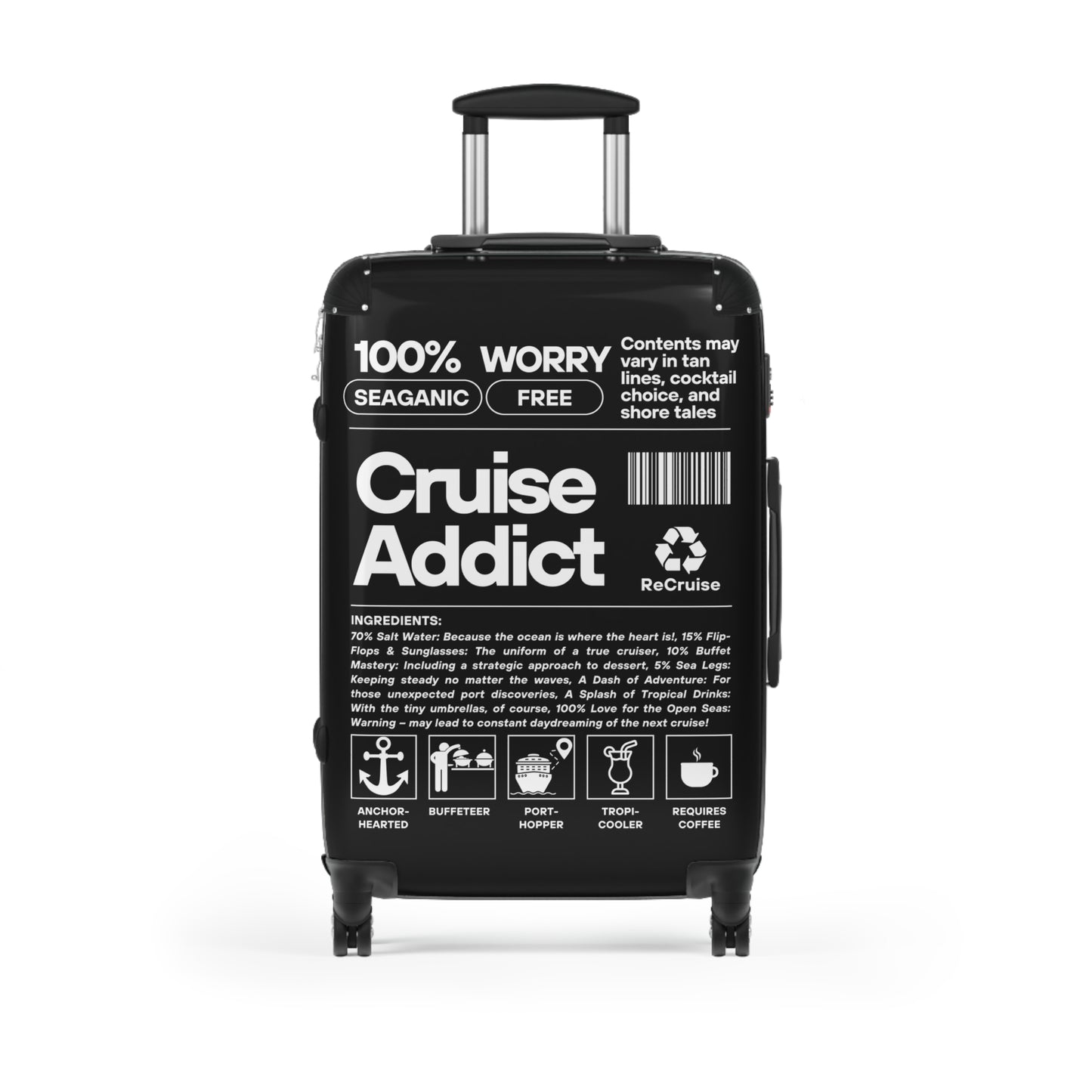 Cruise Addict Luggage, Travel Suitcase for Cruise Lovers