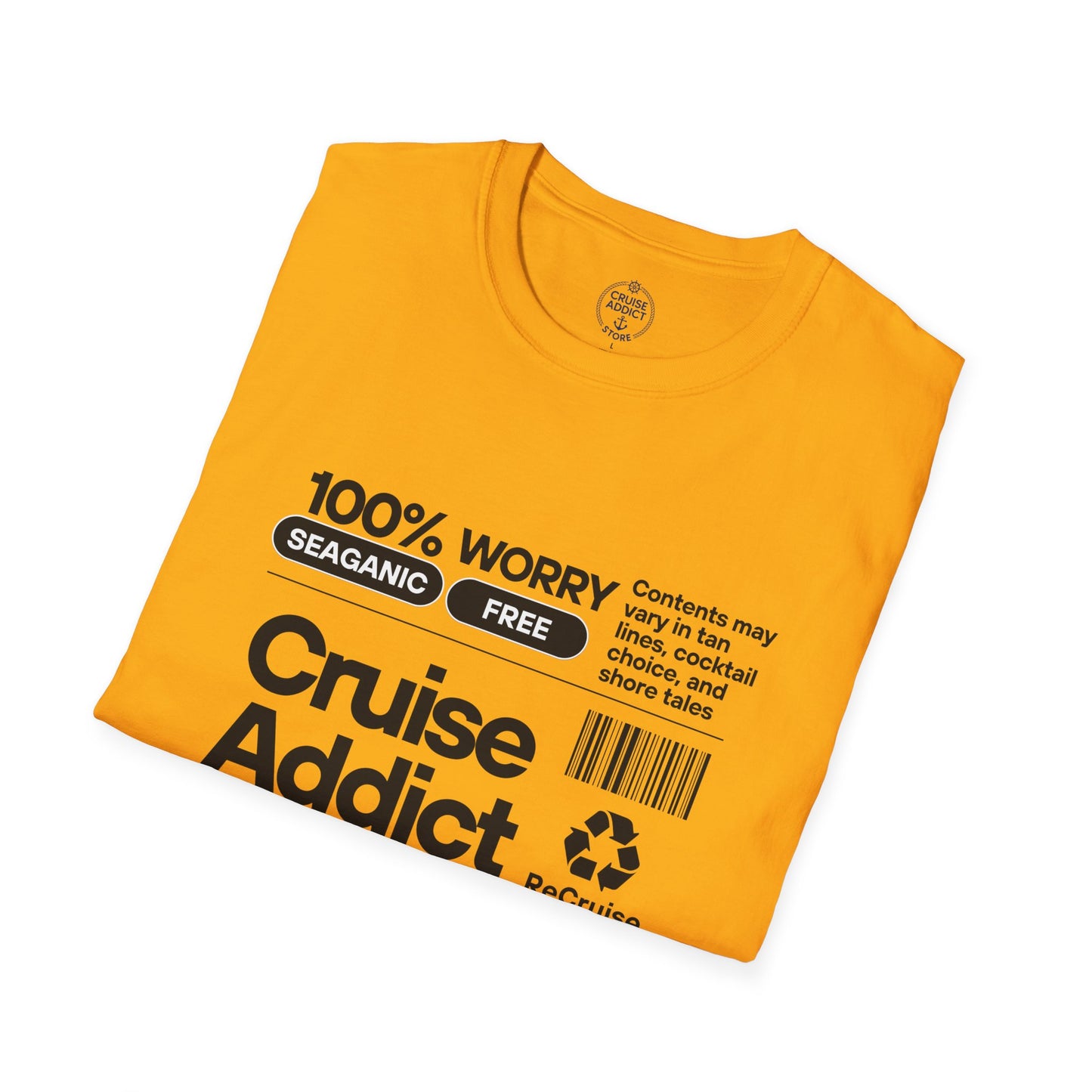 Cruise Addict Softstyle T-Shirt – 100% Ring-Spun Cotton, Lightweight Comfort, DTG Front Print