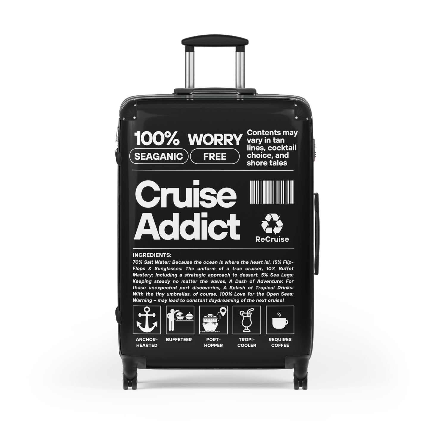 Cruise Addict Luggage, Travel Suitcase for Cruise Lovers