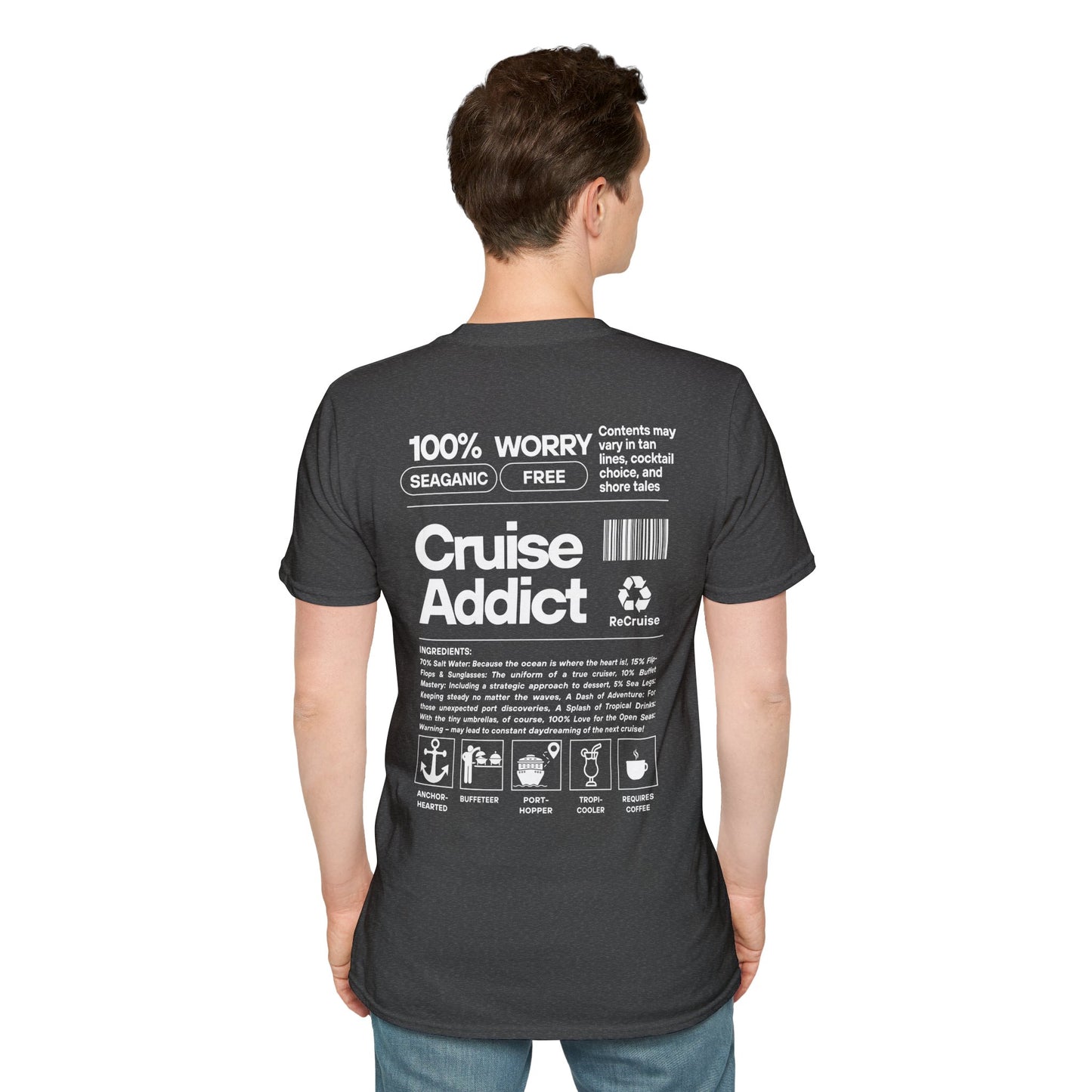 Cruise Addict Softstyle T-Shirt – 100% Ring-Spun Cotton, Lightweight Comfort, DTG Front & Back Print