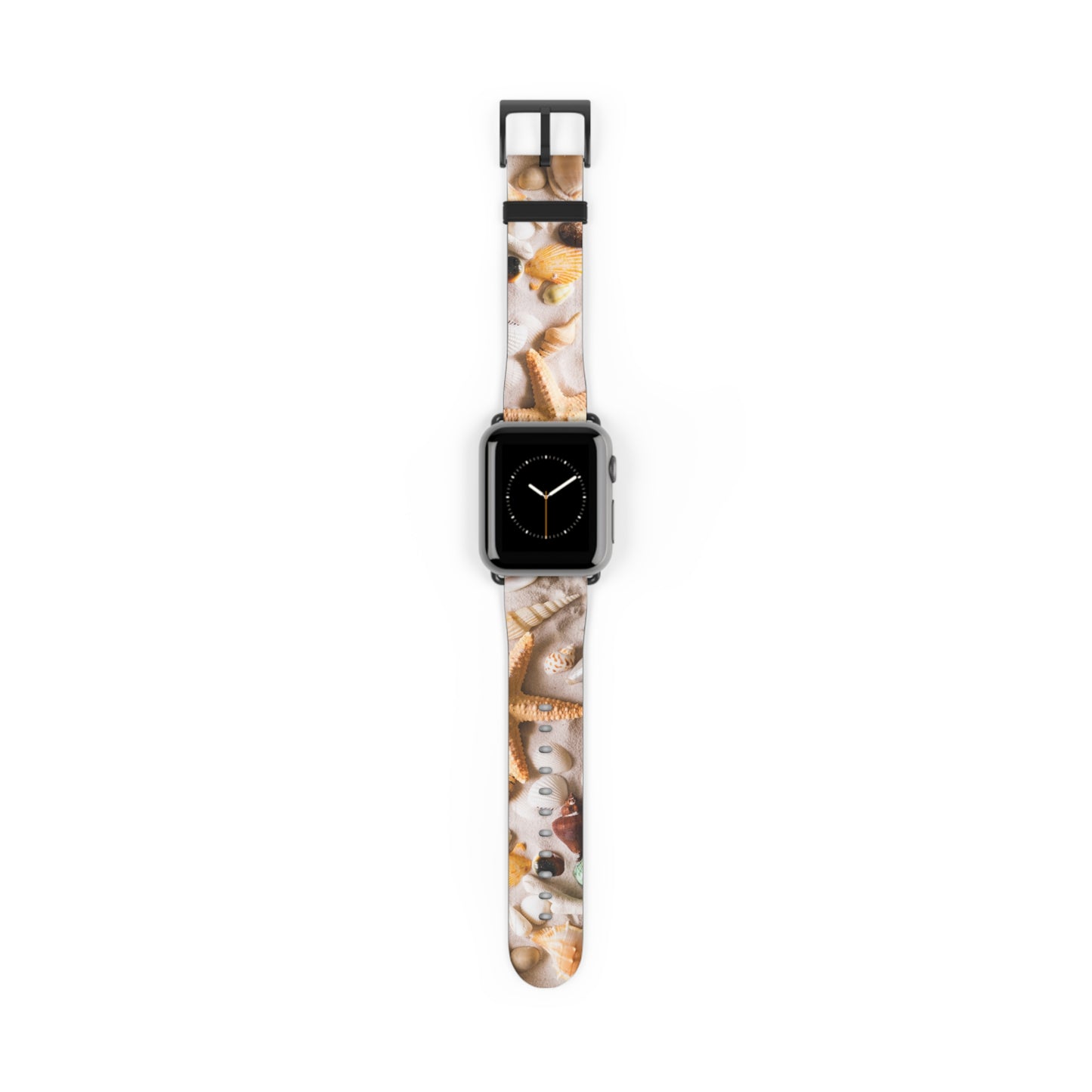 Seashells Striped Apple Watch Band – Nautical Style Strap for Ocean Lovers