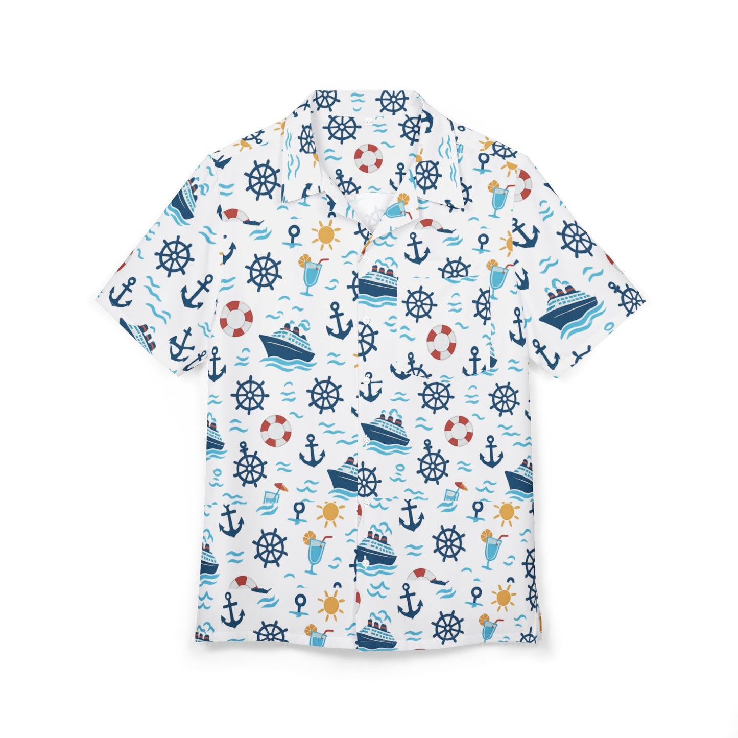 Nautical Hawaiian Shirt - Unisex Button-Down