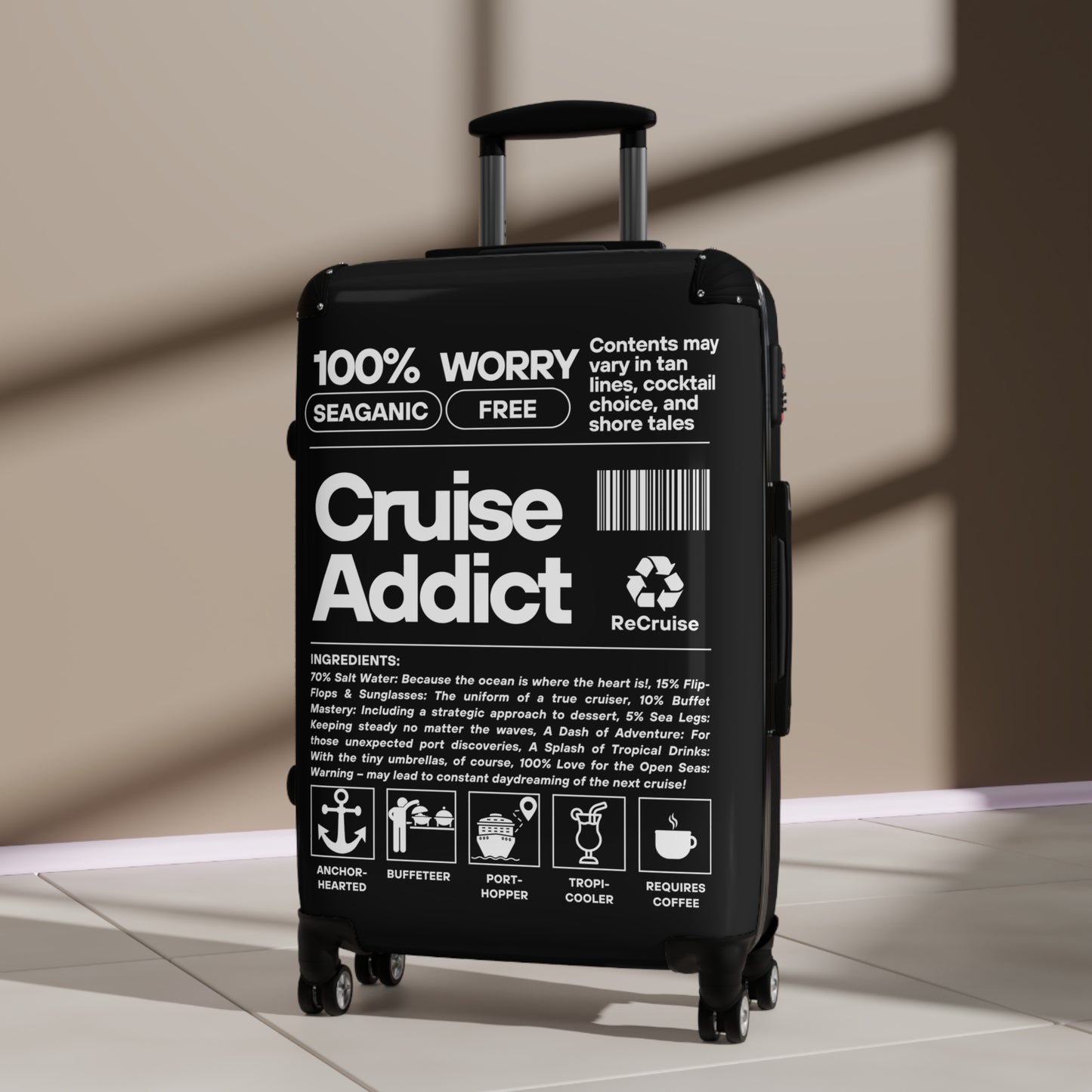 Cruise Addict Luggage, Travel Suitcase for Cruise Lovers