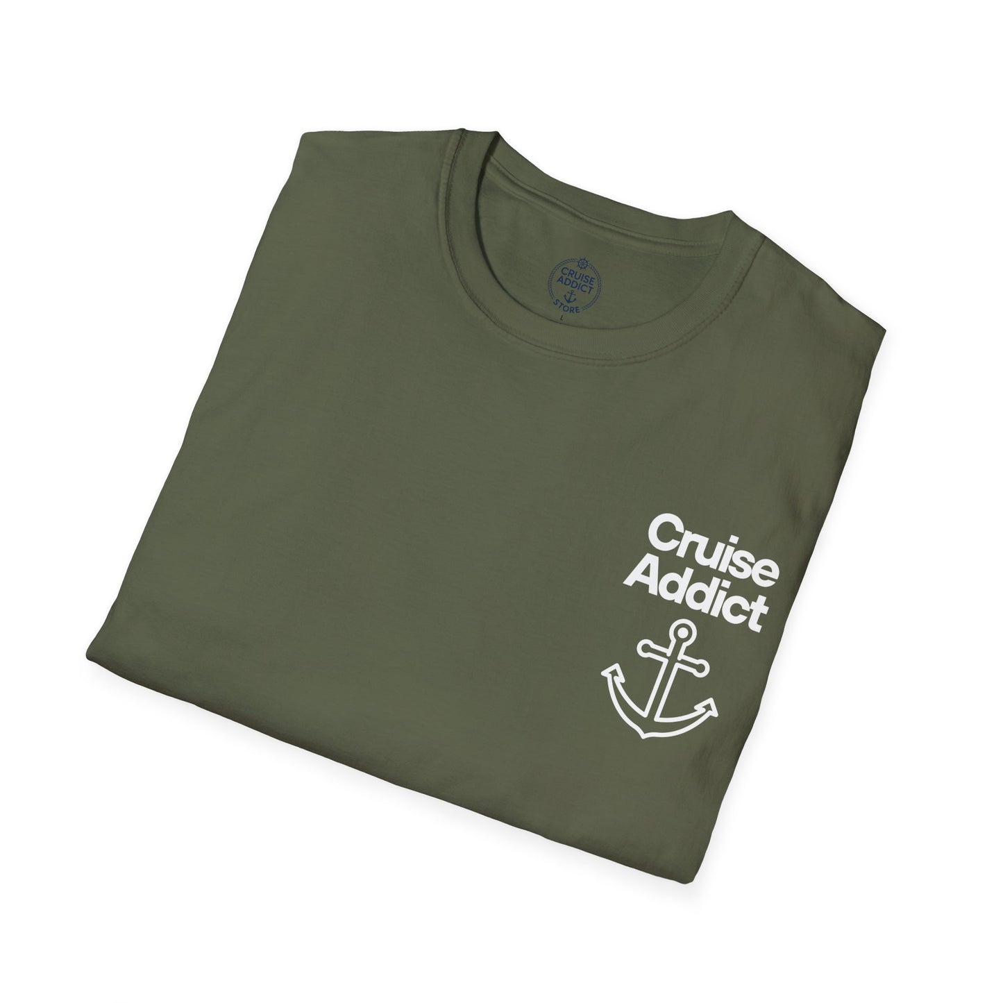 Cruise Addict Softstyle T-Shirt – 100% Ring-Spun Cotton, Lightweight Comfort, DTG Front & Back Print