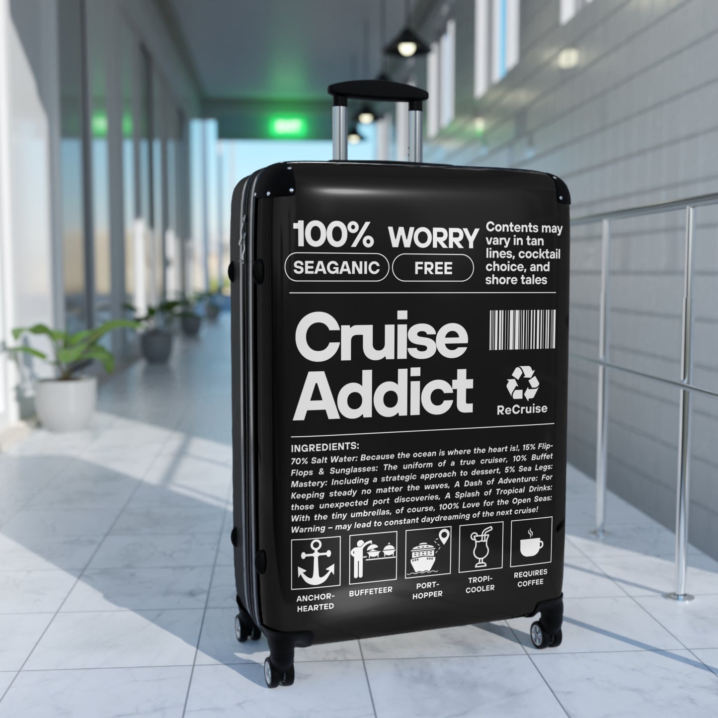 Cruise Addict Luggage, Travel Suitcase for Cruise Lovers