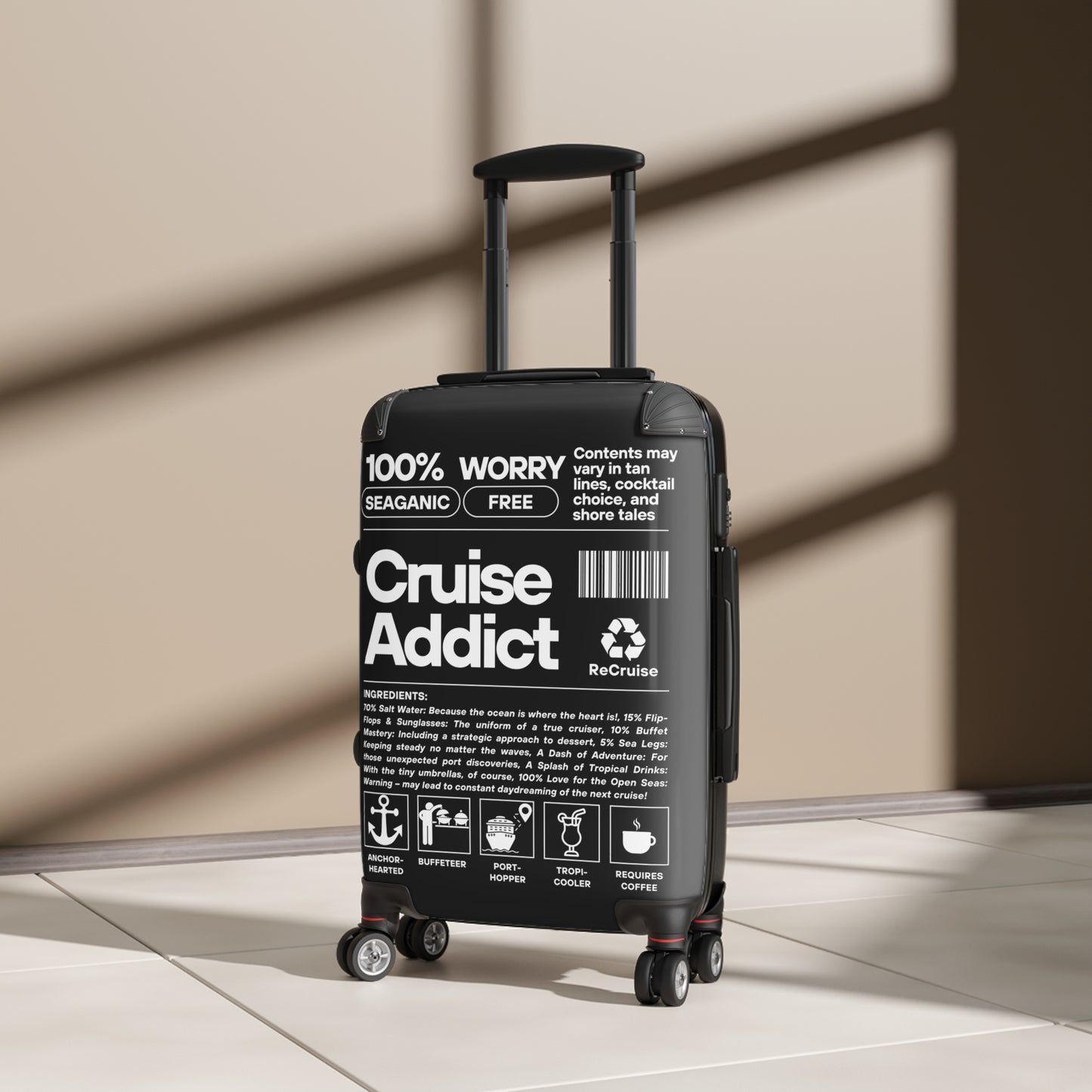 Cruise Addict Luggage, Travel Suitcase for Cruise Lovers