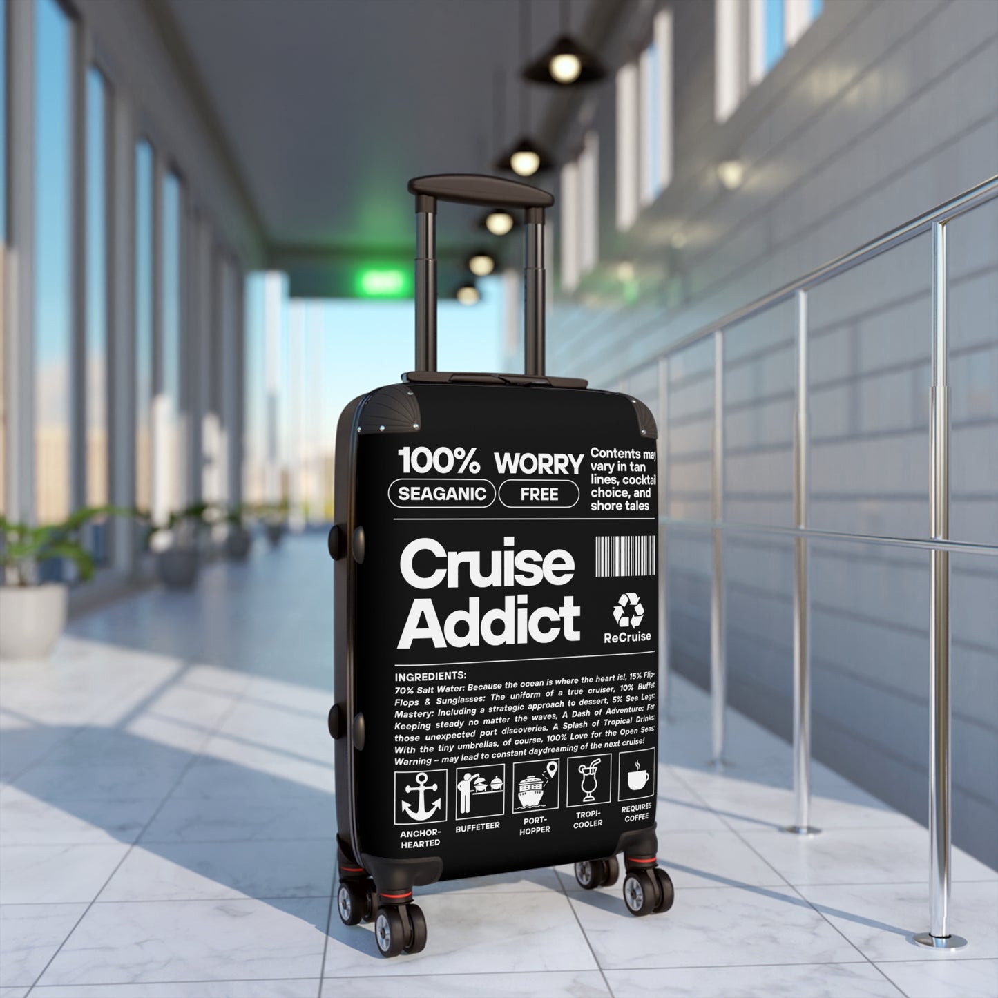 Cruise Addict Luggage, Travel Suitcase for Cruise Lovers