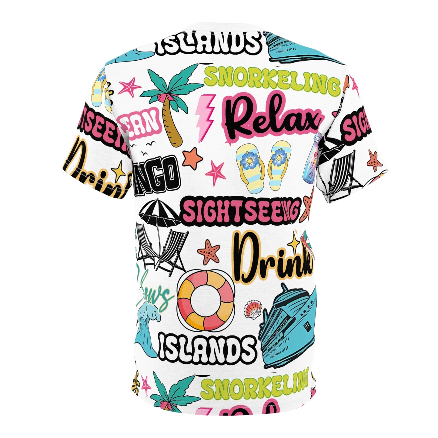 Tropical Vacation Unisex Cut & Sew Tee