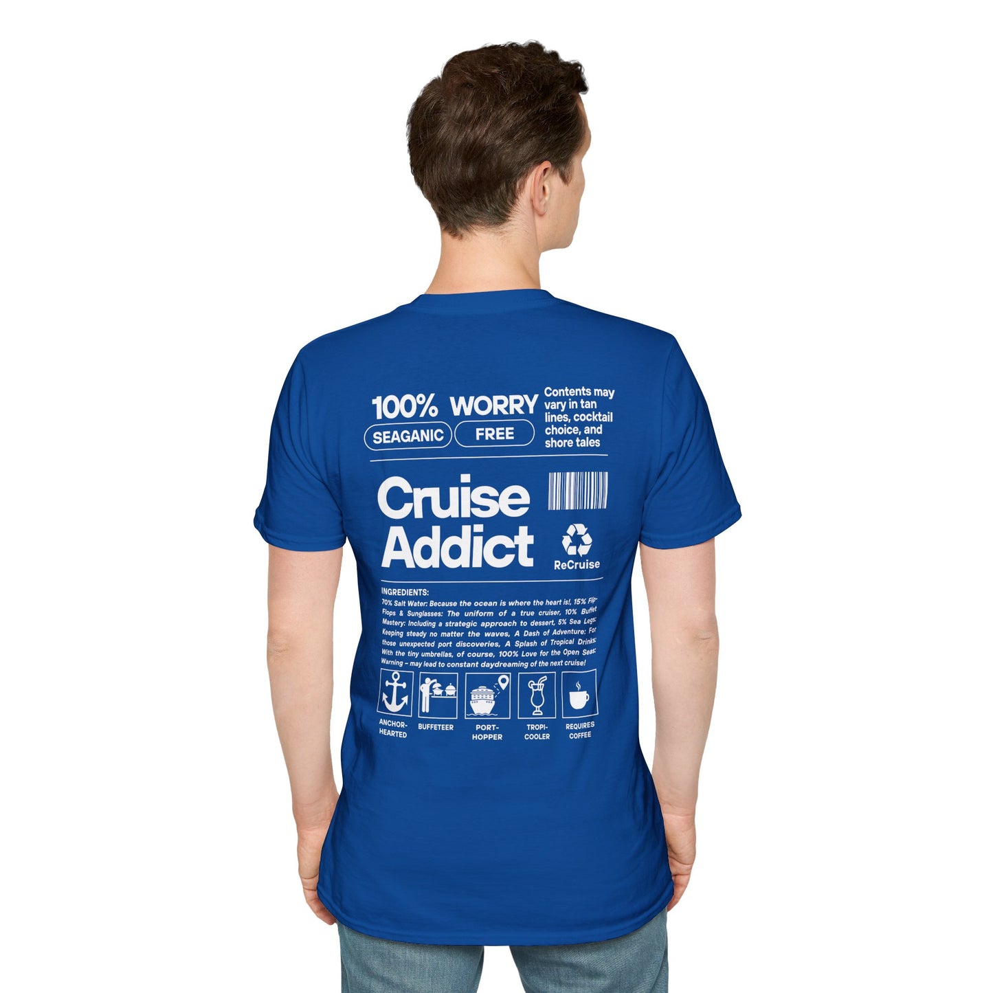 Cruise Addict Softstyle T-Shirt – 100% Ring-Spun Cotton, Lightweight Comfort, DTG Front & Back Print