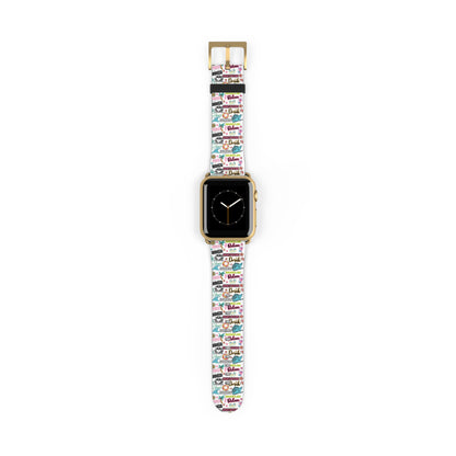 Vacation Icons Tropical Watch Band – Summer Cruise Vibes, Fun Apple Watch Strap for Ocean Lovers