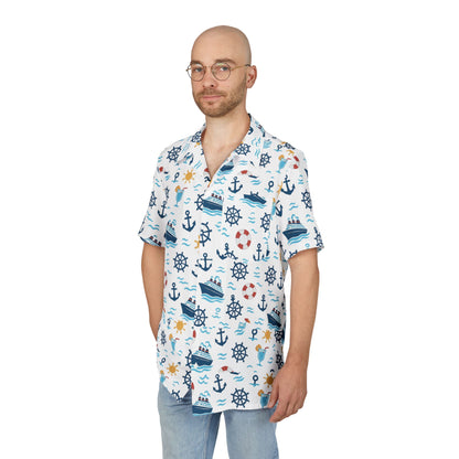 Nautical Hawaiian Shirt - Unisex Button-Down