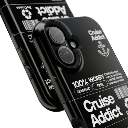 Cruise Addict Magnetic MagSafe® Tough Phone Case – Black Cover for Travelers & Cruise Lovers