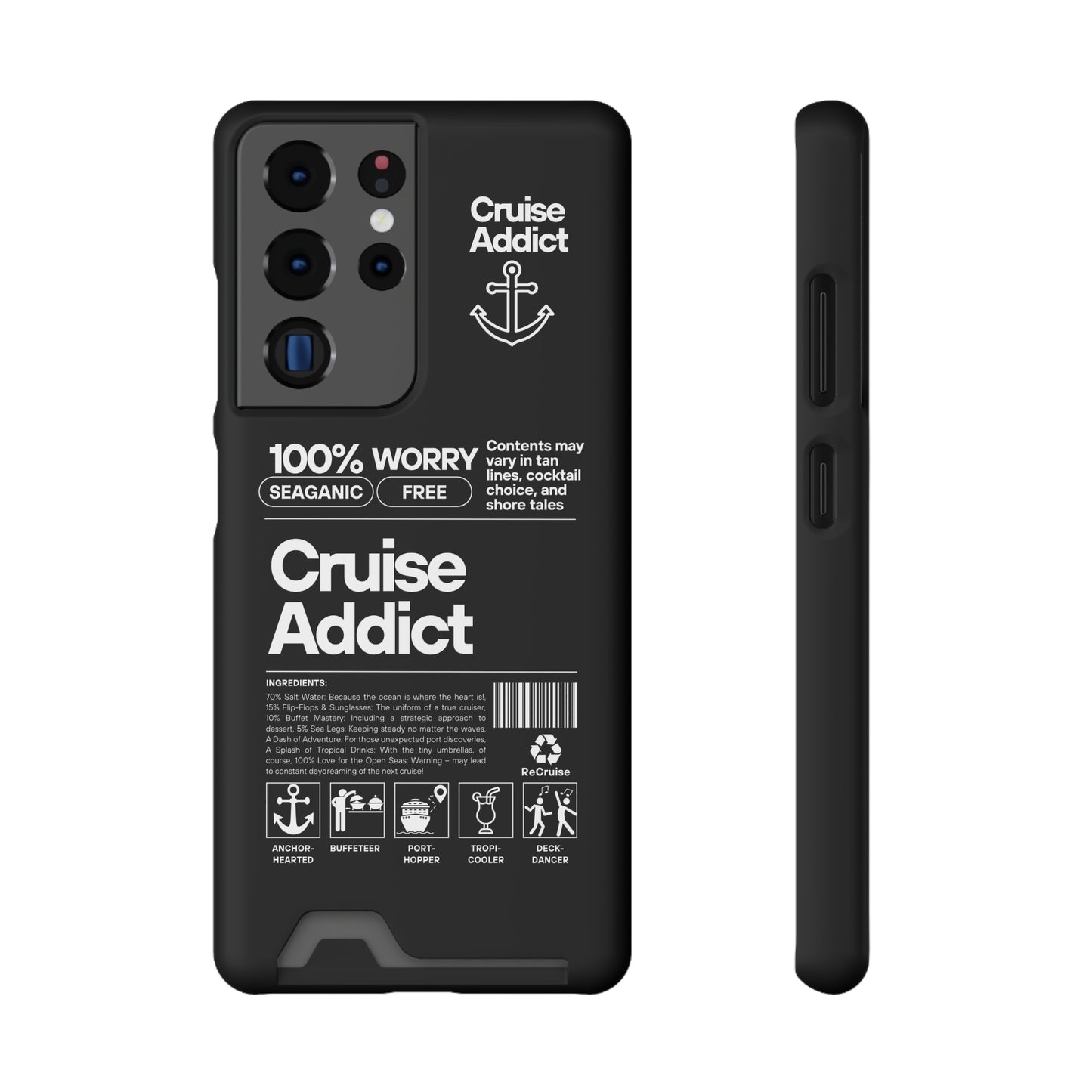 Cruise Addict Phone Case with Card Holder