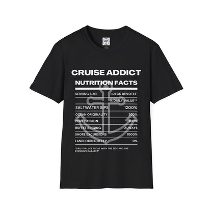 Cruise Addict Nutrition Label T-Shirt  Unisex Softstyle Shirt