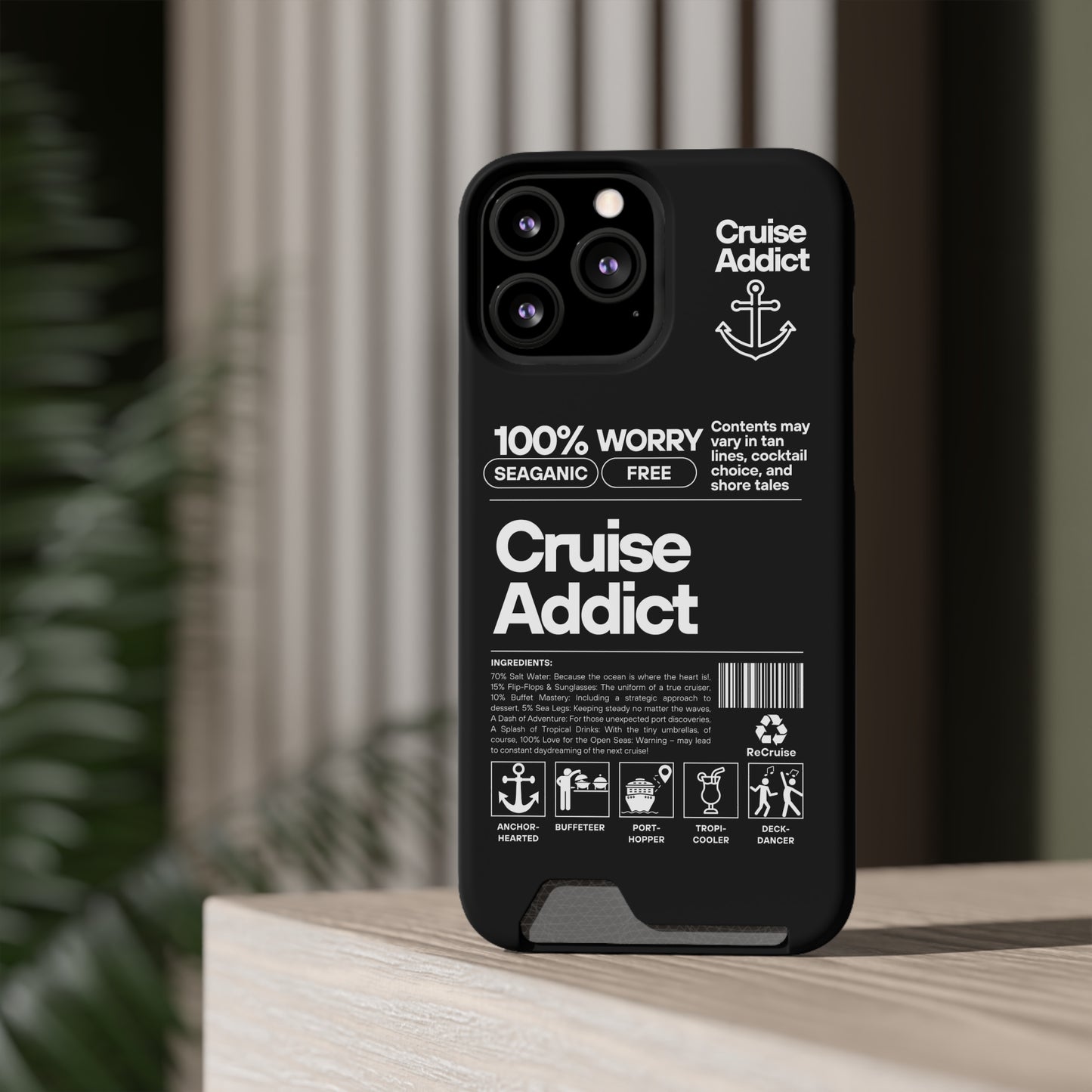 Cruise Addict Phone Case with Card Holder