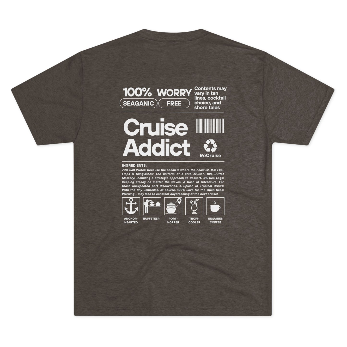 Cruise Addict Tri-Blend Tee – Ultra Soft, Durable Comfort with DTG Front & Back Print