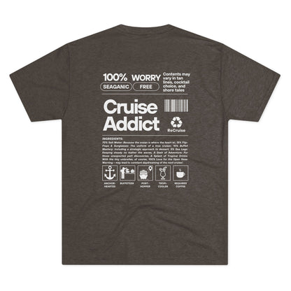 Cruise Addict Tri-Blend Tee – Ultra Soft, Durable Comfort with DTG Front & Back Print