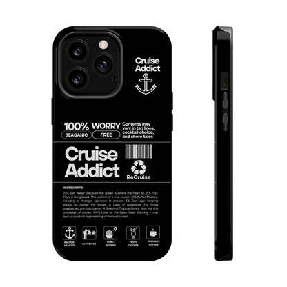Cruise Addict Magnetic MagSafe® Tough Phone Case – Black Cover for Travelers & Cruise Lovers