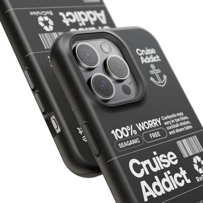 Cruise Addict Magnetic MagSafe® Tough Phone Case – Black Cover for Travelers & Cruise Lovers