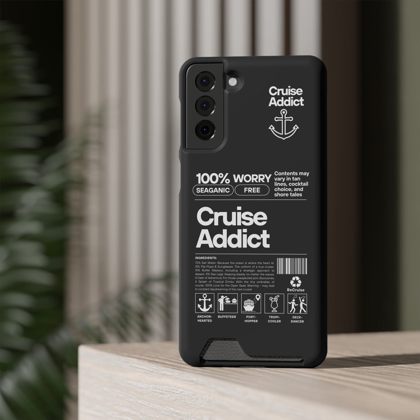 Cruise Addict Phone Case with Card Holder