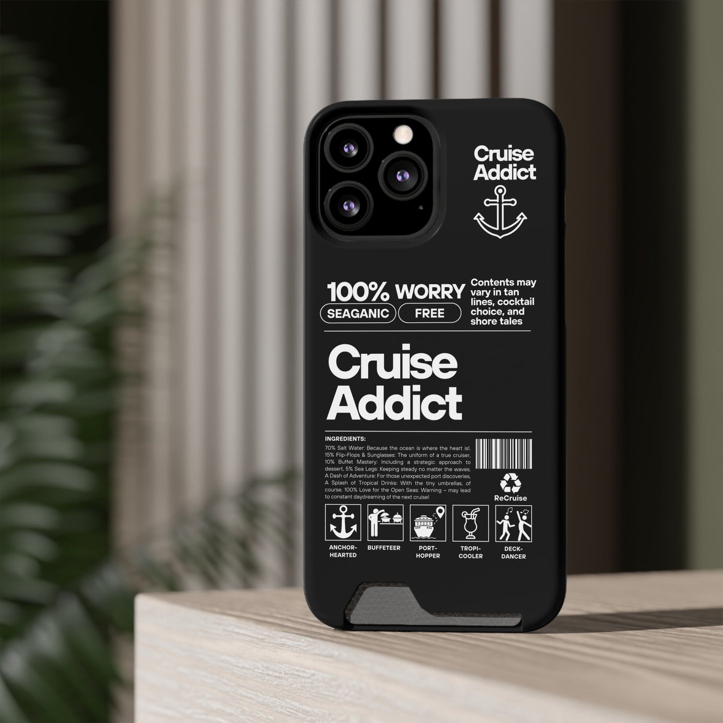 Cruise Addict Phone Case with Card Holder