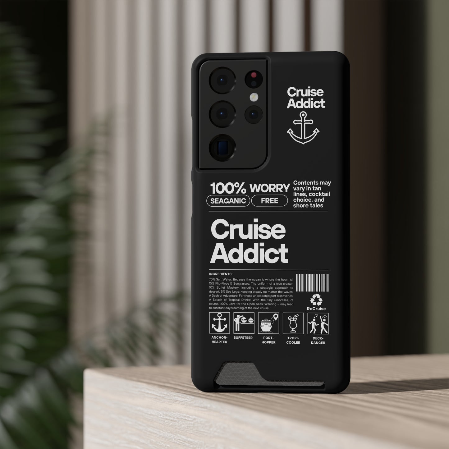 Cruise Addict Phone Case with Card Holder