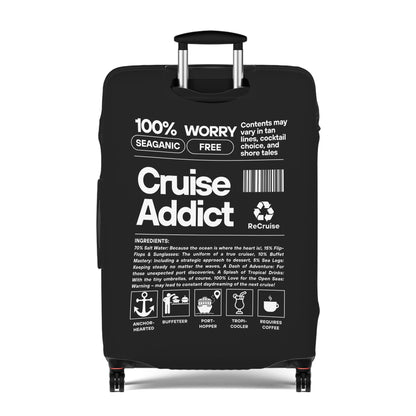 Cruise Addict Luggage Cover -  Multiple Sizes, Easy Handle Access, Durable Zipper