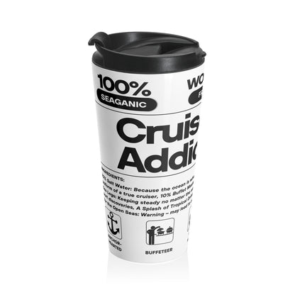 Cruise Addict Travel Mug - Stainless Steel, 15 oz, Insulated, Perfect for Coffee & Tea Lovers