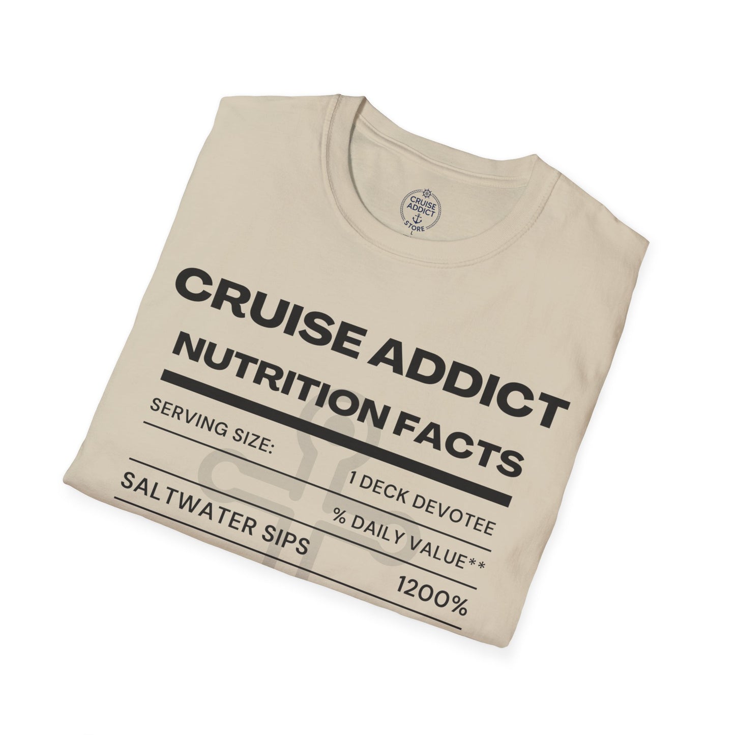 Cruise Addict Nutrition Label T-Shirt  Unisex Softstyle Shirt