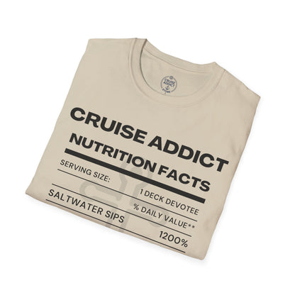 Cruise Addict Nutrition Label T-Shirt  Unisex Softstyle Shirt