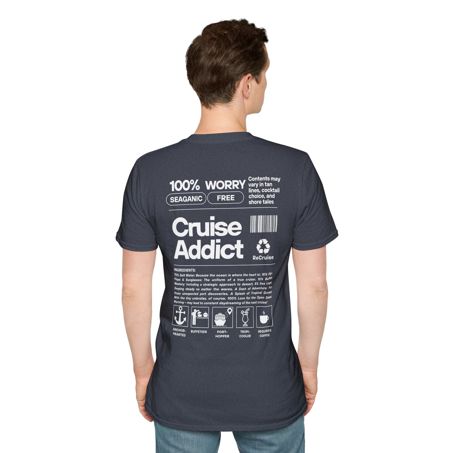 Cruise Addict Softstyle T-Shirt – 100% Ring-Spun Cotton, Lightweight Comfort, DTG Front & Back Print