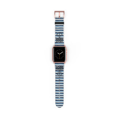Nautical Striped Watch Band - Summer Style Accessory for Ocean Lovers, Sea Adventure Gear, Gift for Sailors, Beach Vibes, Trendy Watch Strap