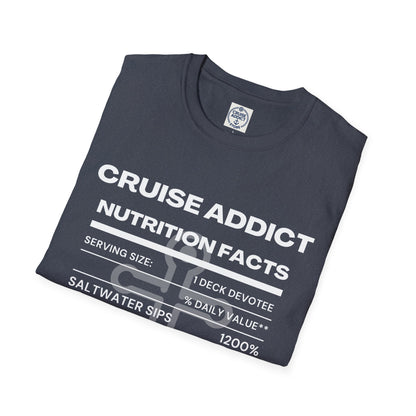 Cruise Addict Nutrition Label T-Shirt  Unisex Softstyle Shirt