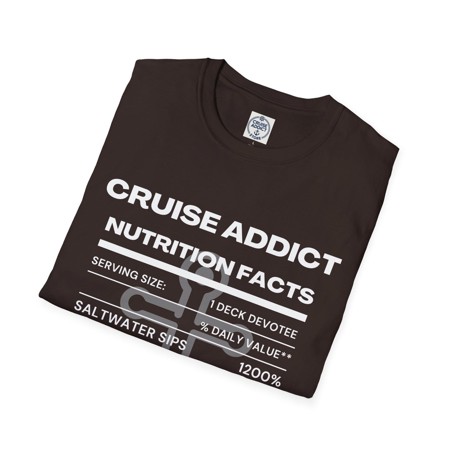 Cruise Addict Nutrition Label T-Shirt  Unisex Softstyle Shirt