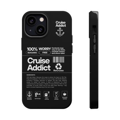 Cruise Addict Magnetic MagSafe® Tough Phone Case – Black Cover for Travelers & Cruise Lovers