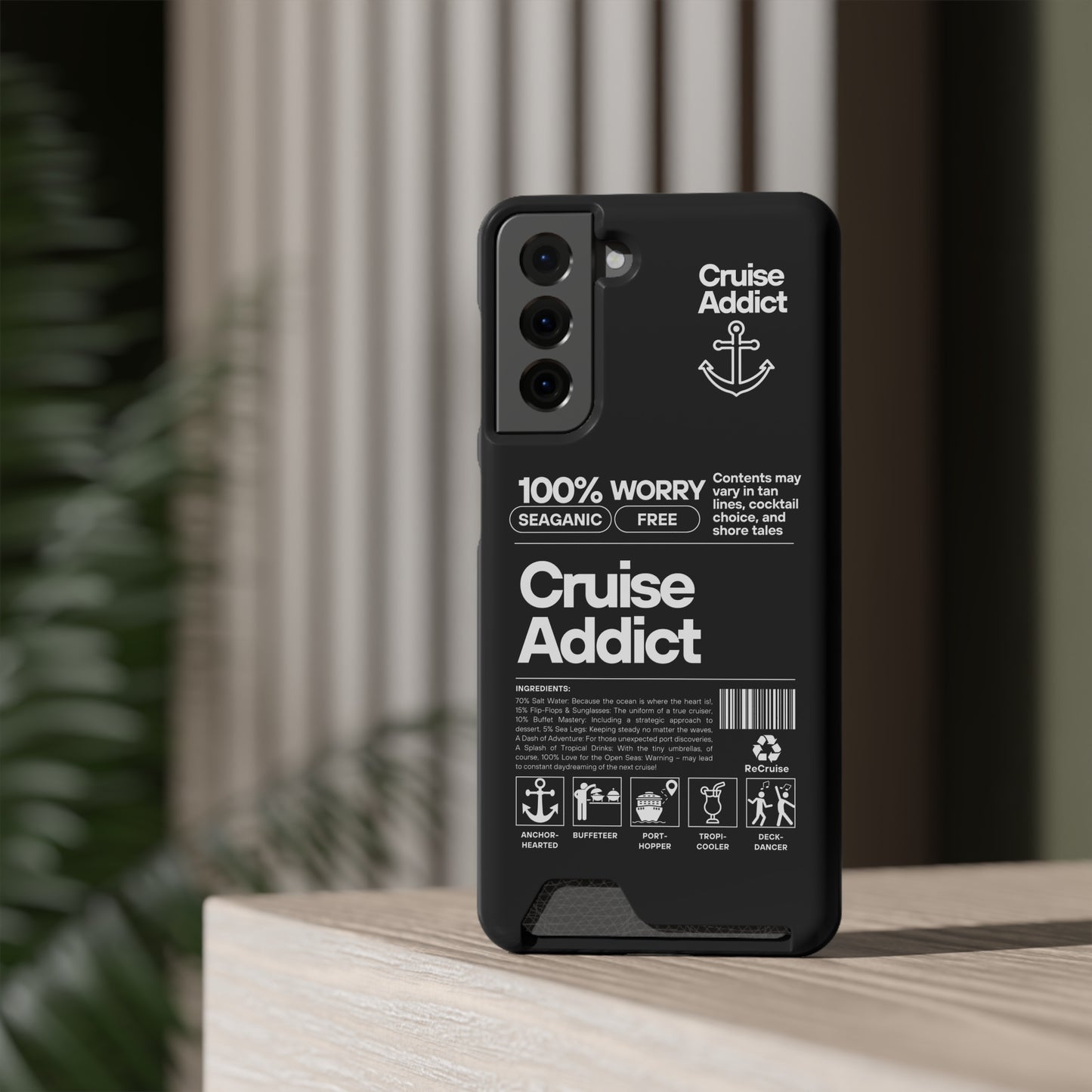 Cruise Addict Phone Case with Card Holder