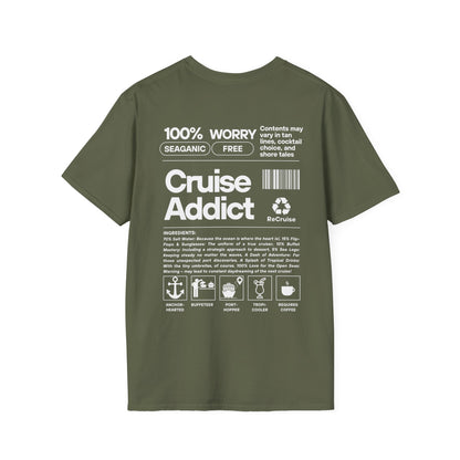 Cruise Addict Softstyle T-Shirt – 100% Ring-Spun Cotton, Lightweight Comfort, DTG Front & Back Print