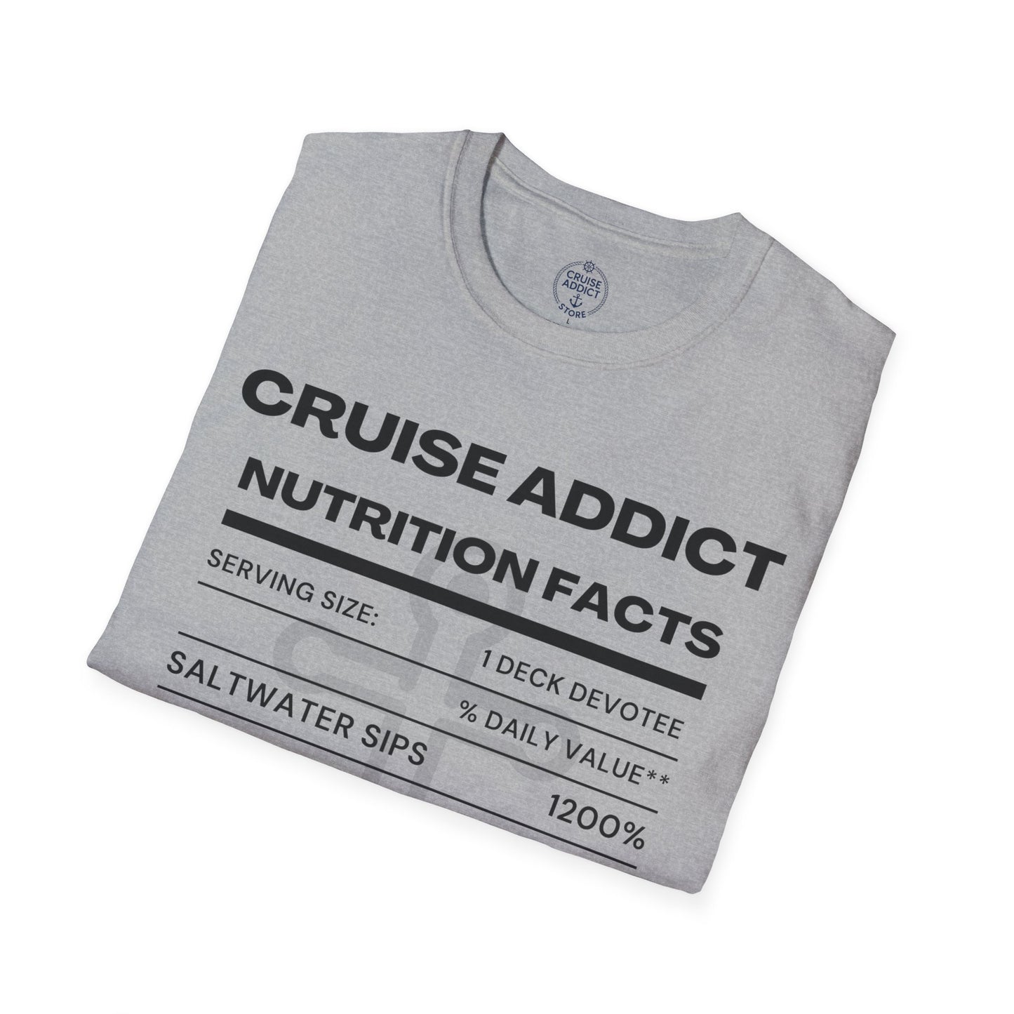 Cruise Addict Nutrition Label T-Shirt  Unisex Softstyle Shirt