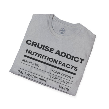 Cruise Addict Nutrition Label T-Shirt  Unisex Softstyle Shirt