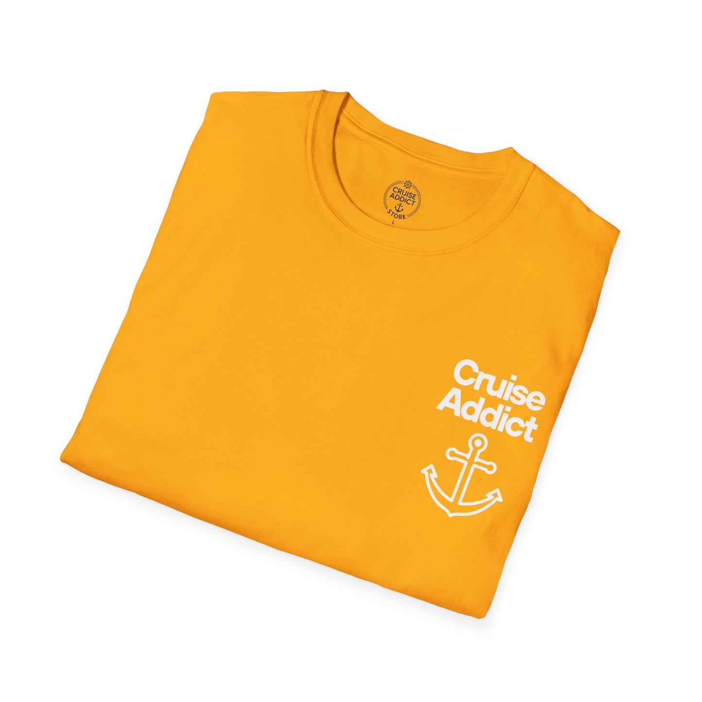 Cruise Addict Softstyle T-Shirt – 100% Ring-Spun Cotton, Lightweight Comfort, DTG Front & Back Print