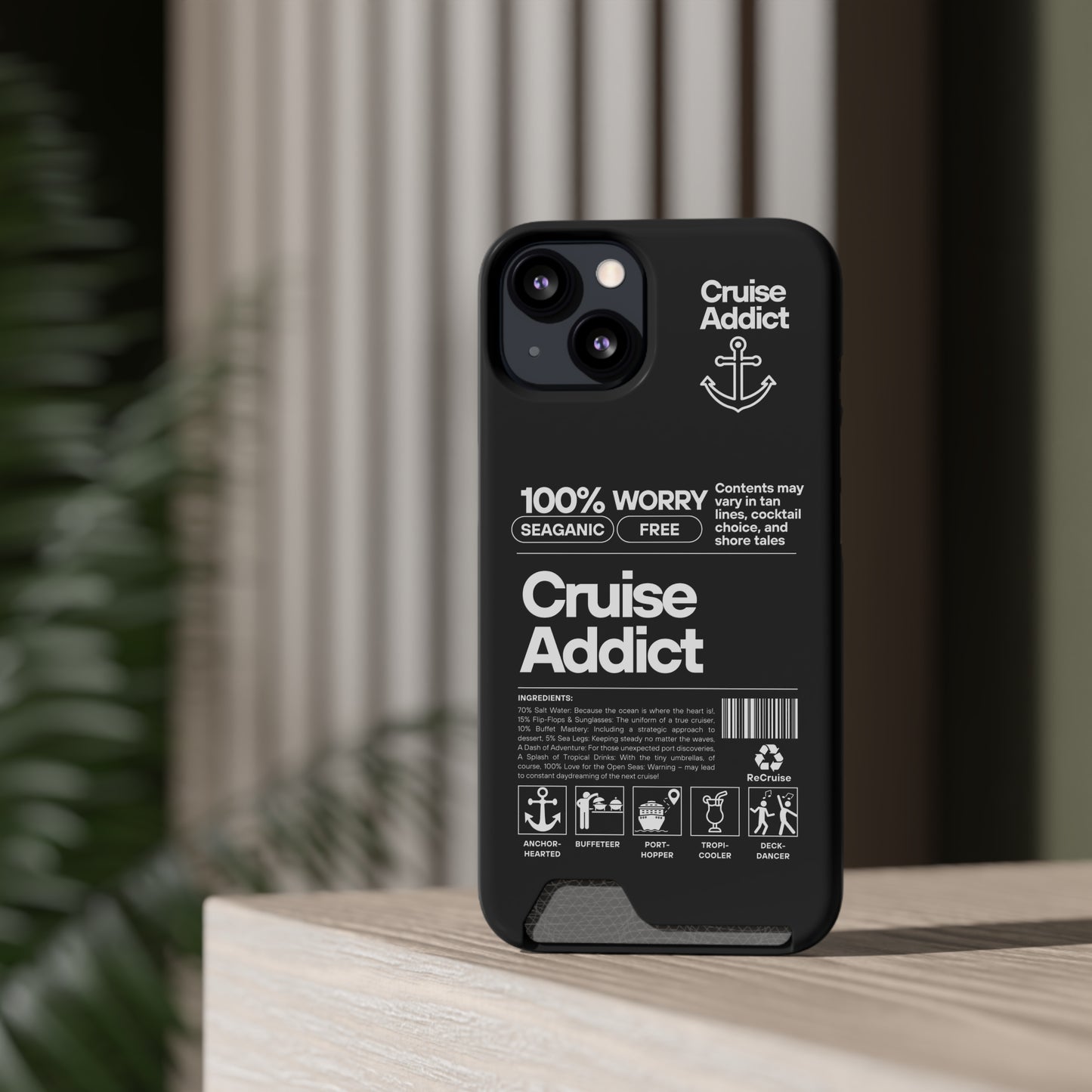 Cruise Addict Phone Case with Card Holder