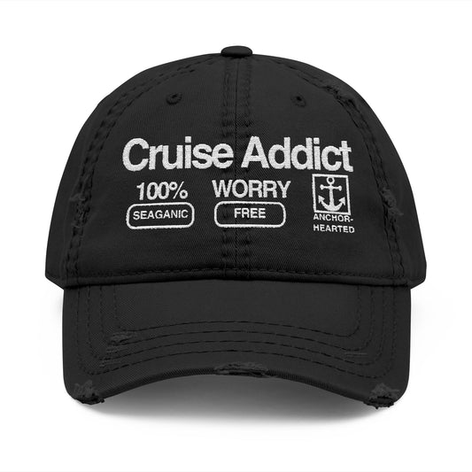 Distressed Hat - Cruise Addict embroidered design