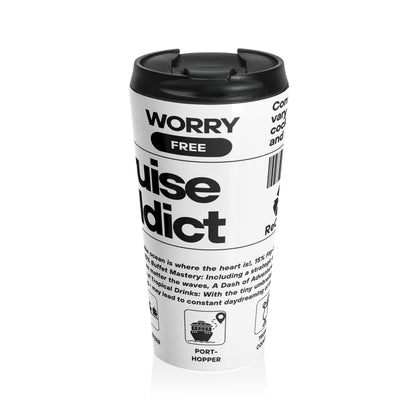 Cruise Addict Travel Mug - Stainless Steel, 15 oz, Insulated, Perfect for Coffee & Tea Lovers