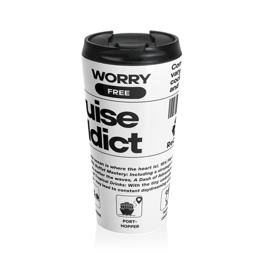 Cruise Addict Travel Mug - Stainless Steel, 15 oz, Insulated, Perfect for Coffee & Tea Lovers