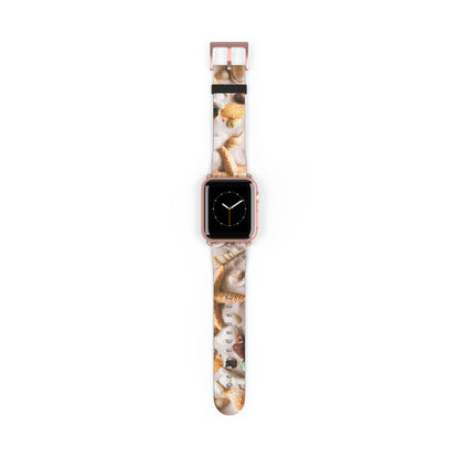 Seashells Striped Apple Watch Band – Nautical Style Strap for Ocean Lovers
