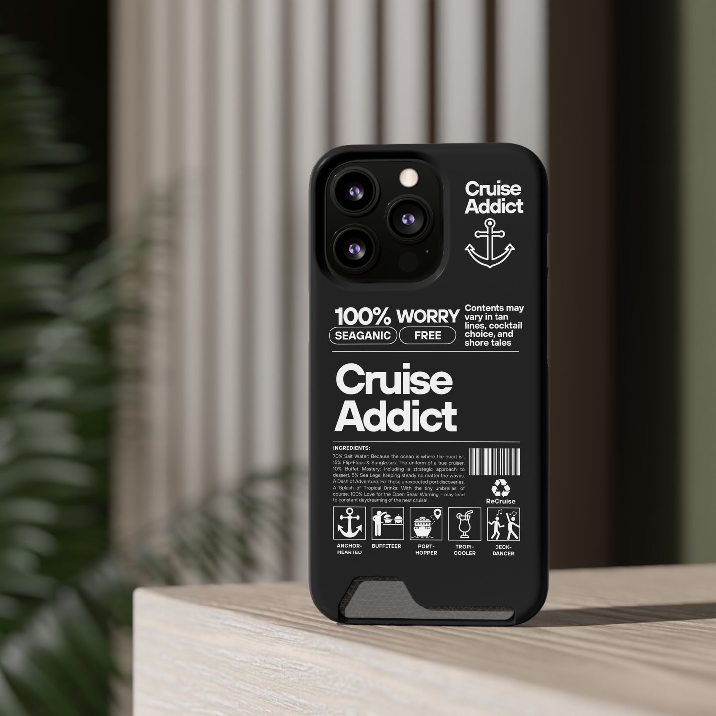 Cruise Addict Phone Case with Card Holder